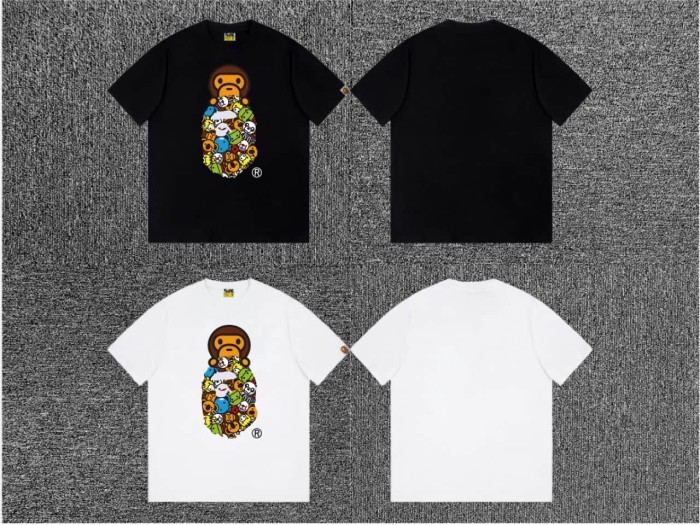 1:1 quality version Stacking Matryoshka Dolls Colorful Cartoon Milo Print Tee 2 colors 29345557