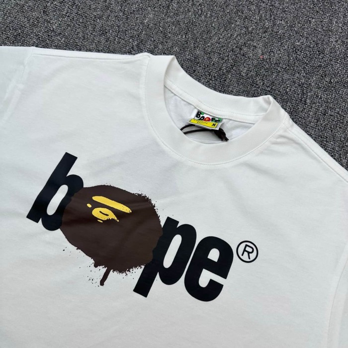 1:1 quality version Paint Drip Oblate Ape Head Print Tee 2 colors 29345559