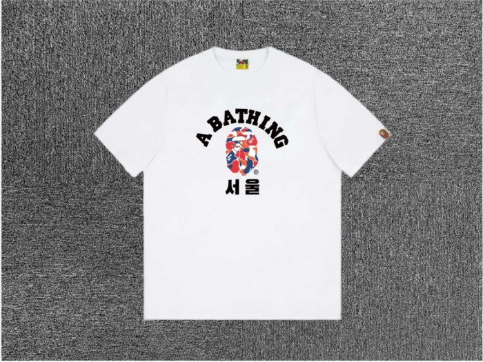 1:1 quality version Seoul Limited Camo Ape Head Korean Letter Print Tee 2 colors 29345556