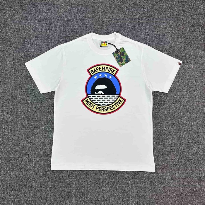 1:1 quality version Shield Emblem Wave Ape Head Mountain Print Tee 2 colors 29345554