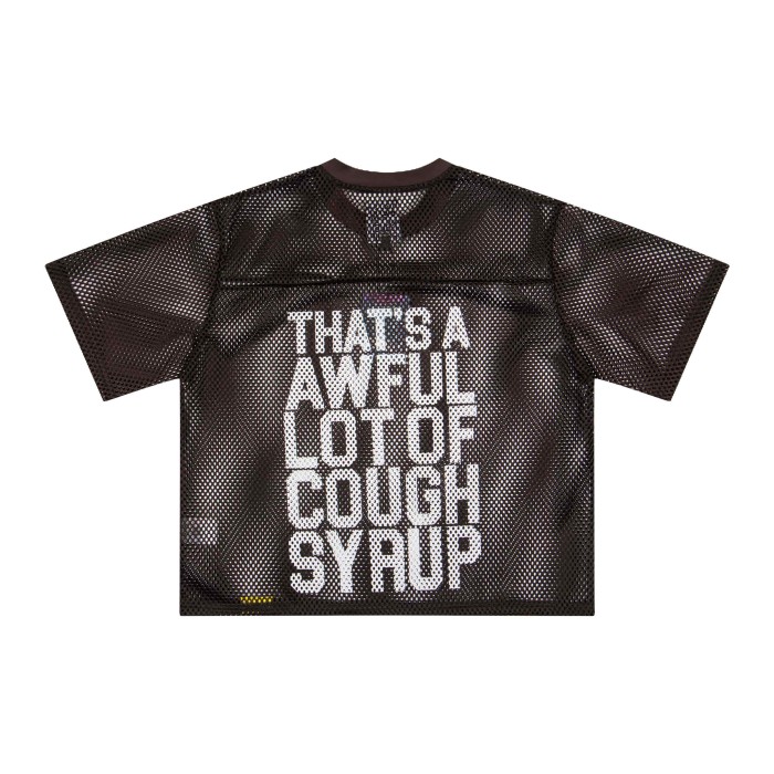 Retro Sport Streetwear Available Front Simple Block Typography Back Large Stacked Letter Print Cropped Mesh Jersey T-Shirt 4 colors 29345315