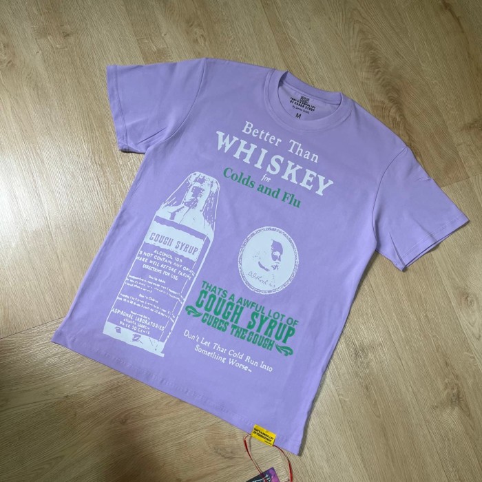 Y2K Retro Street Front Vintage Medicine Label Text Back Mother Child Cartoon Art Print T-Shirt 29345287
