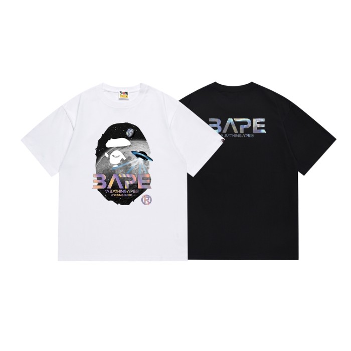 Mid Autumn Moon Ape Head Laser UFO Print Tee 2 colors 29345631