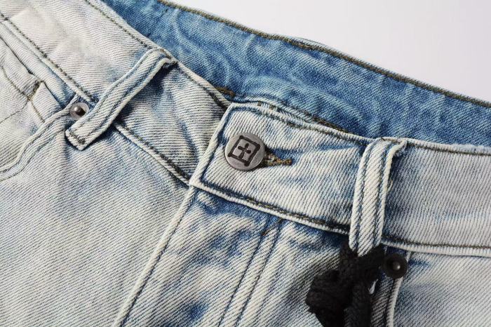 1:1 quality version Ripped Earth Outline 1999 Print Washed Jeans 29345268