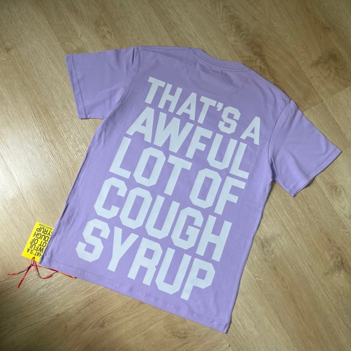Basic Streetwear Front Simple Line Font Back Huge Bold Stacked Letter Dual Side Print T-Shirt 29345290