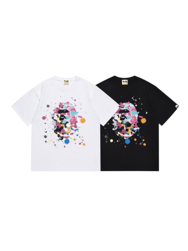 US Limited Splash Ink Graffiti Ape Head Print Tee 2 colors 29345611