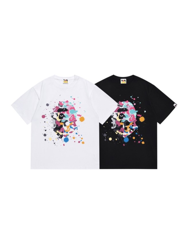 US Limited Splash Ink Graffiti Ape Head Print Tee 2 colors 29345611