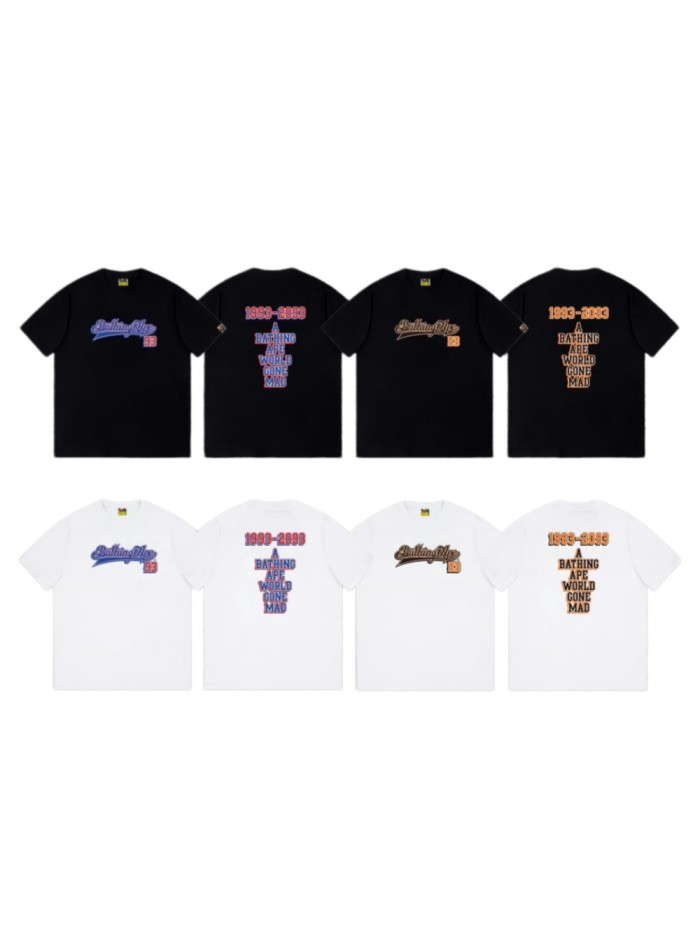1:1 quality version 1993 Anniversary American Cursive Letter Front And Back Print Tee 4 colors 29345553