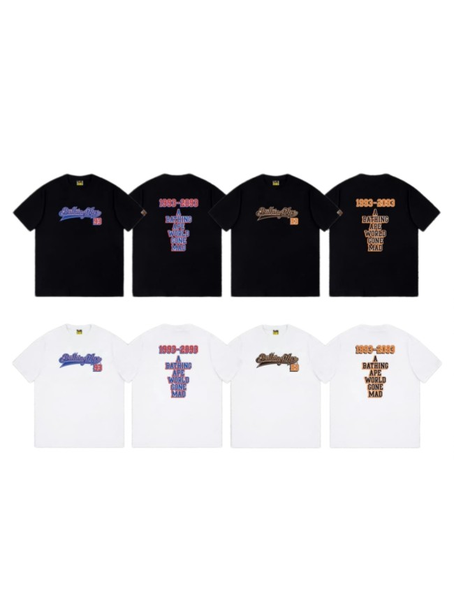 1:1 quality version 1993 Anniversary American Cursive Letter Front And Back Print Tee 4 colors 29345553