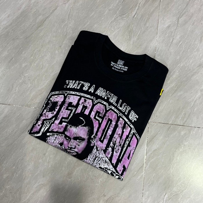 Retro Southern Rap Streetwear Black Base Faded Wash DJ Screw Portrait Typography Print T-Shirt 29345274