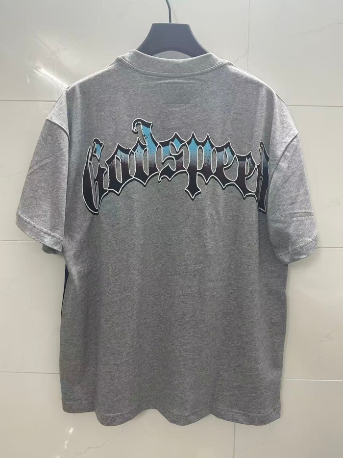 Godspeed West Coast Casual Fashion Front Stadium Skeleton Basketball Player Number 8 Jersey Gradient Gothic Text Print T-Shirt 29348161