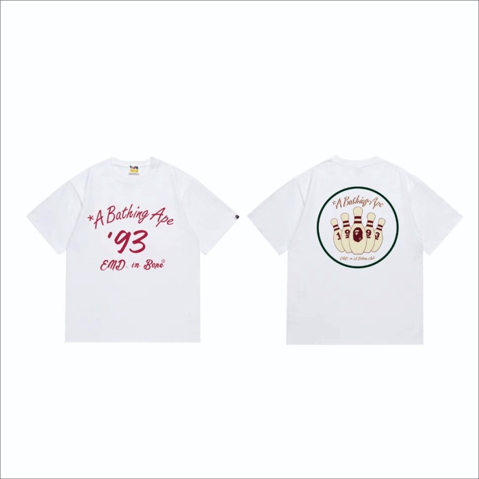 A Bathing Ape Bape END Co-branded 93 Letter Bowling Print Tee 29347615