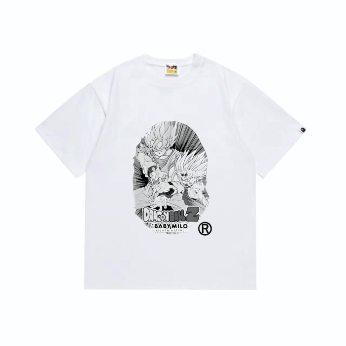 A Bathing Ape Bape Dragon Ball Co-branded Goku Vegeta Ape Frame Print Tee 2 colors 29348052