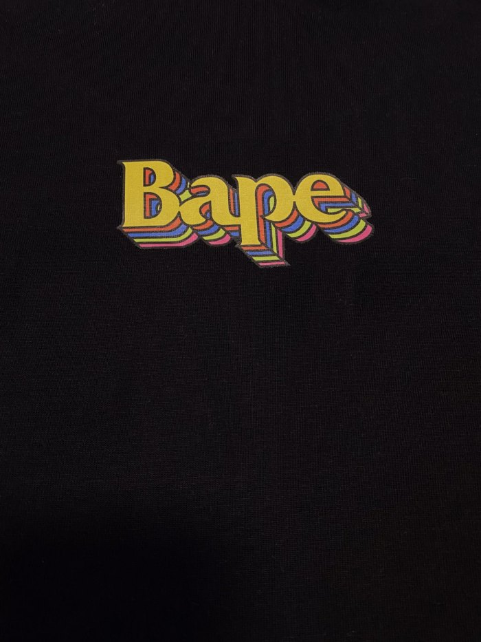 A Bathing Ape Bape Ape Head Color Letter 3D Stack Print Tee 2 colors 29348073