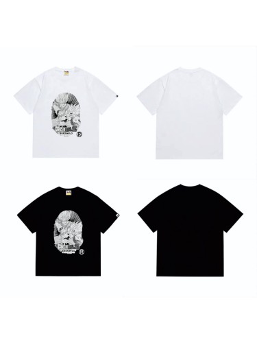 A Bathing Ape Bape Dragon Ball Co-branded Goku Vegeta Ape Frame Print Tee 2 colors 29348052