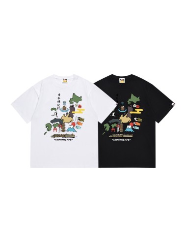A Bathing Ape Bape Japanese Ape Journey Ape Head Letter Print Tee 2 colors 29348056