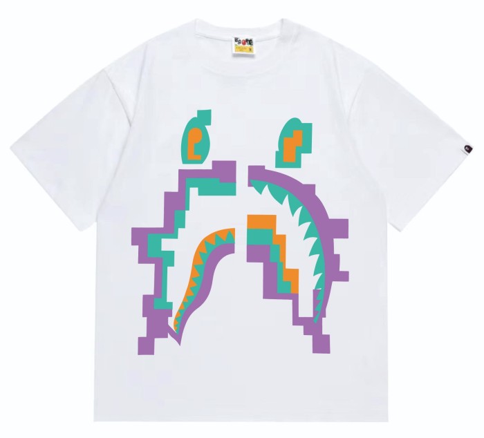A Bathing Ape Bape Retro Video Game Style Pixel Shark Print Tee 2 colors 29347631