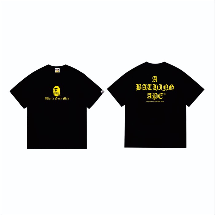 A Bathing Ape Bape Color Contrast Gothic Sanskrit 1993 Ape Head Print Tee 2 colors 29348081