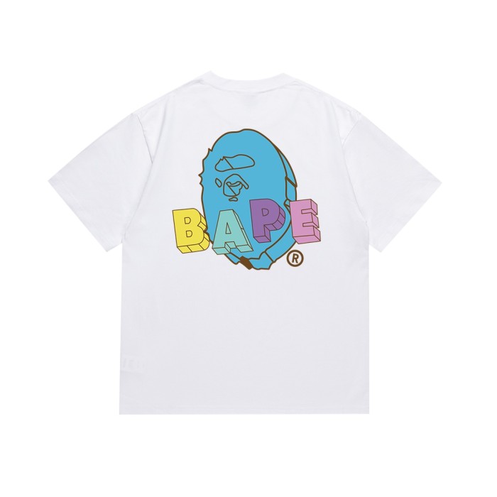 A Bathing Ape Bape Colorful Summer Ape Head Popsicle Letter Print Tee 2 colors 29348066