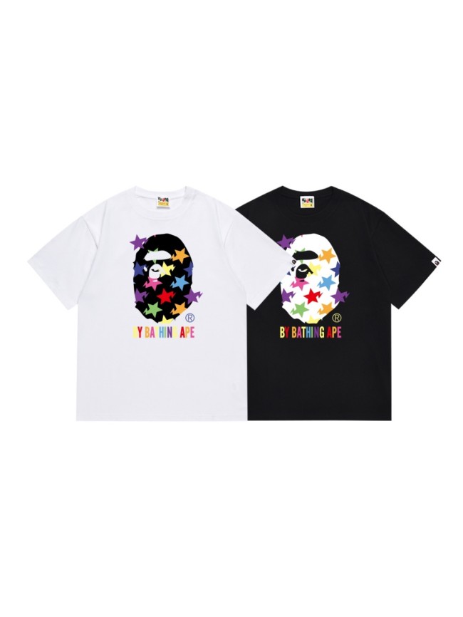 A Bathing Ape Bape Colorful STA Star Letter Ape Head Print Tee 2 colors 29347621