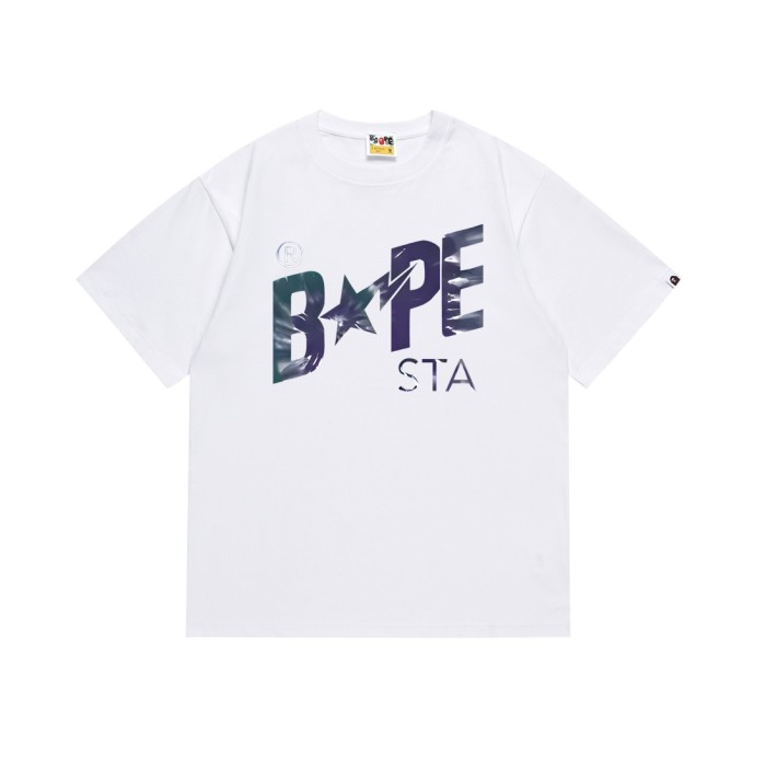 A Bathing Ape Bape Tie Dye Large Letter Star Print Tee 4 colors 29348079