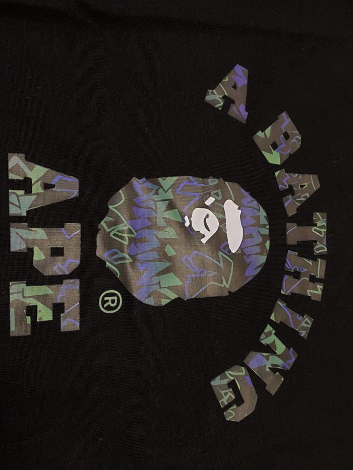 A Bathing Ape Bape Gradient Graffiti Letter Ape Head Print Tee 6 colors 29348046