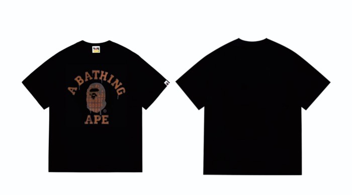 A Bathing Ape Bape Melting Chocolate Ape Head Print Tee 2 colors 29348058