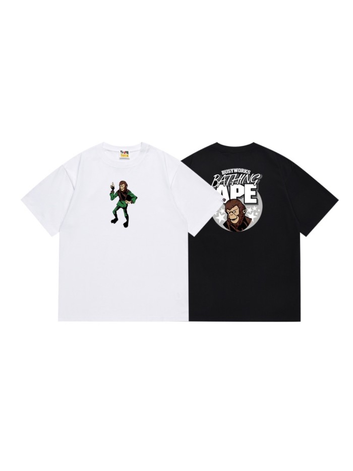 A Bathing Ape Bape Cartoon Green Outfit Swordsman Ape Print Tee 2 colors 29348049