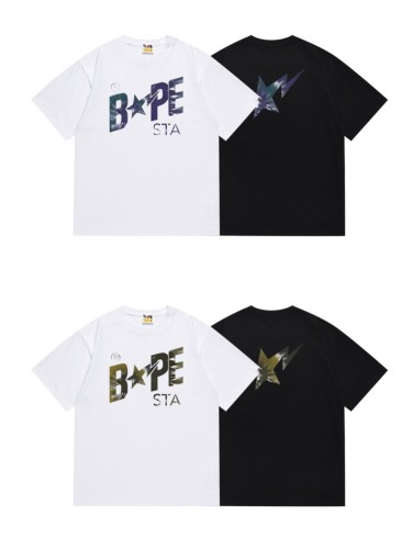 A Bathing Ape Bape Tie Dye Large Letter Star Print Tee 4 colors 29348079