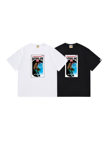 A Bathing Ape Bape European And American Sci-Fi Comic Ape 21st Century Print Tee 2 colors 29348055