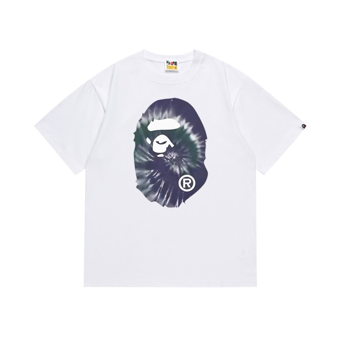 A Bathing Ape Bape Swirl Tie Dye Gradient Ape Head Print Tee 4 colors 29348068