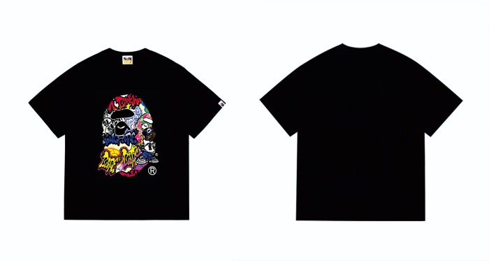 A Bathing Ape Bape Street Toy Graffiti Cartoon Ape Print Tee 2 colors 29348047