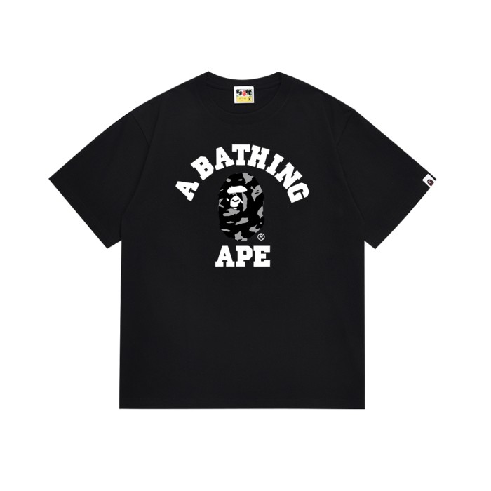 A Bathing Ape Bape Two Tone Camo Ape Head Curved Letter Print Tee 4 colors 29348060