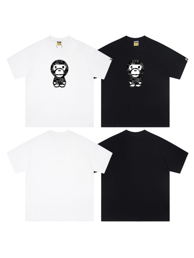 A Bathing Ape Bape Water Drop Black White Camo Milo Print Tee 2 colors 29348068