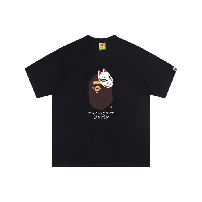 A Bathing Ape Bape Japanese Fox Mask Japanese Text Ape Head Print Tee 2 colors 29348057