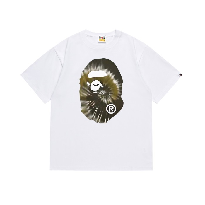 A Bathing Ape Bape Swirl Tie Dye Gradient Ape Head Print Tee 4 colors 29348068