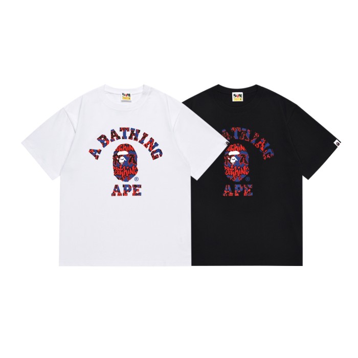 A Bathing Ape Bape Gradient Graffiti Letter Ape Head Print Tee 6 colors 29348046