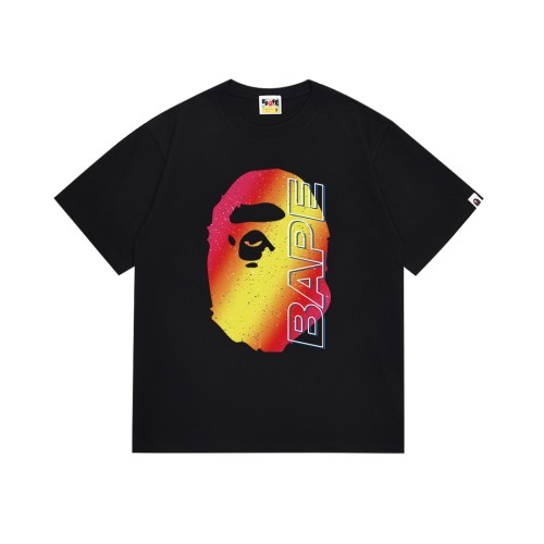 A Bathing Ape Bape Gradient Grainy Texture Ape Head Letter Print Tee 2 colors 29348045