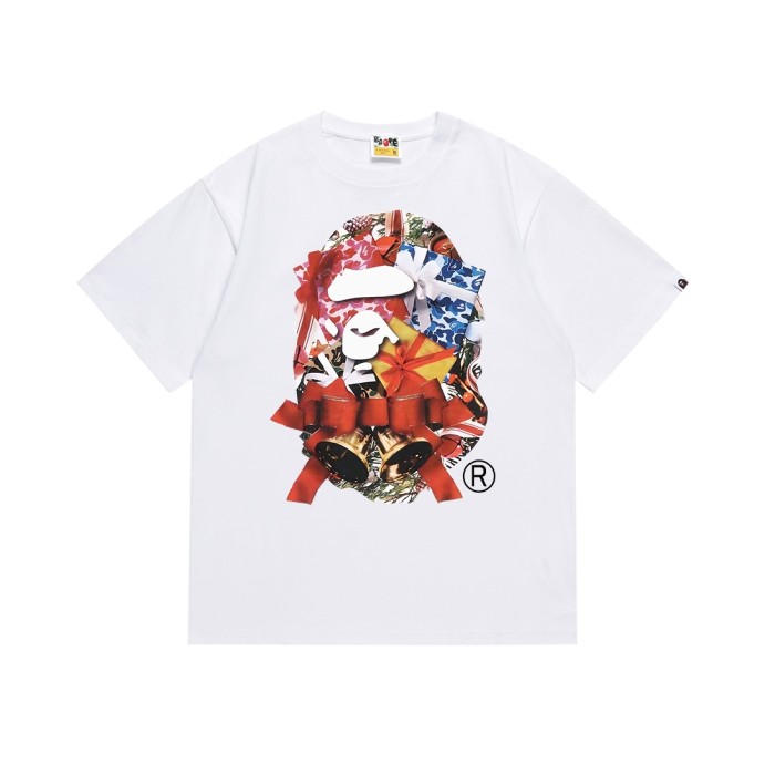 A Bathing Ape Bape Christmas Bells Gift Box Ape Head Print Tee 2 colors 29348059