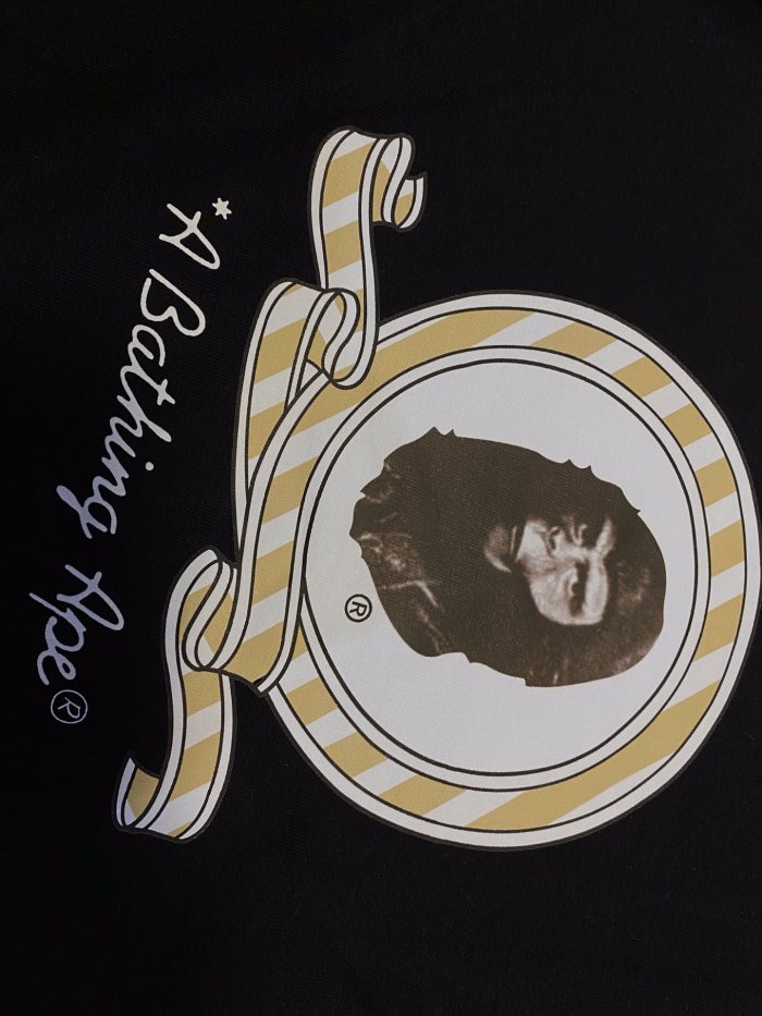 A Bathing Ape Bape Retro Medal Ribbon Star Badge Ape Head Print Tee 2 colors 29347632
