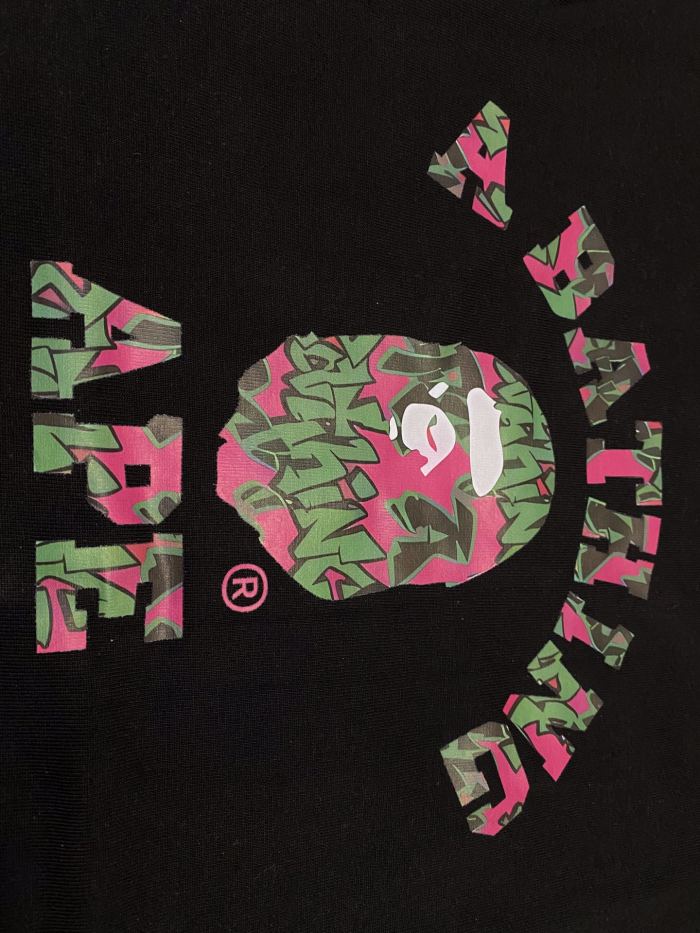 A Bathing Ape Bape Gradient Graffiti Letter Ape Head Print Tee 6 colors 29348046