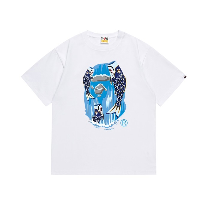 A Bathing Ape Bape Carp Streamer Waterfall Ape Head Print Tee 2 colors 29348050