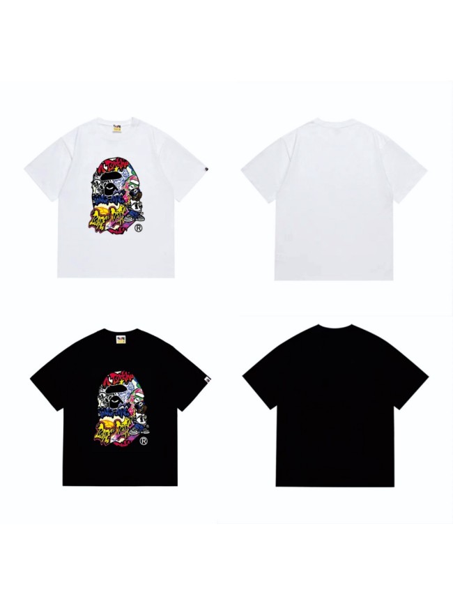 A Bathing Ape Bape Street Toy Graffiti Cartoon Ape Print Tee 2 colors 29348047