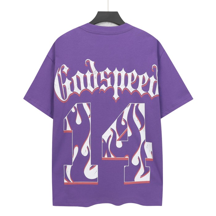 Godspeed Retro Baseball Varsity Streetwear Front Skeleton Baseball Player Vintage Gothic Typography Print T-Shirt 2 colors 29348093