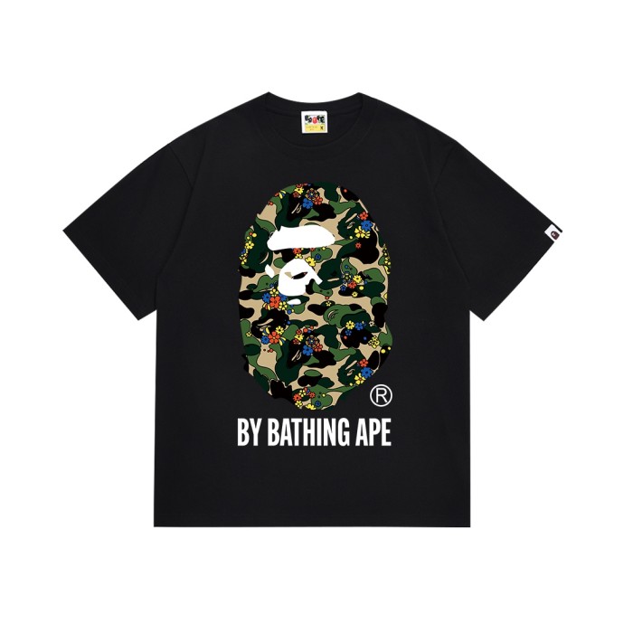A Bathing Ape Bape Floral Grass Camo Ape Head Letter Print Tee 4 colors 29347635