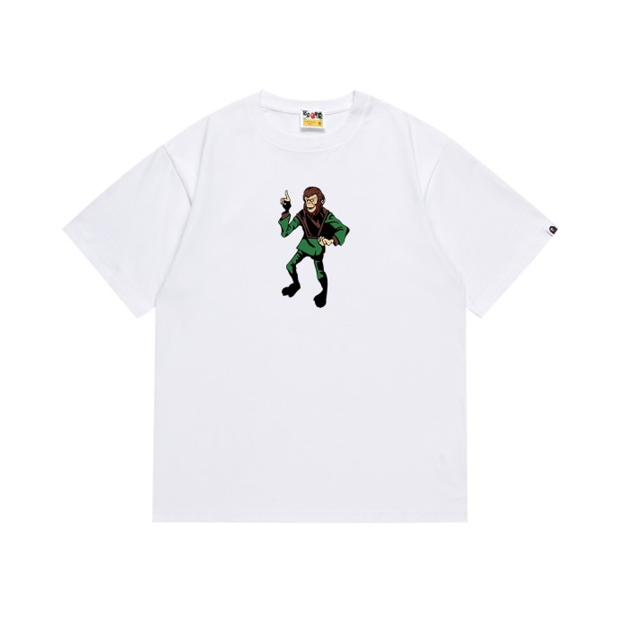 A Bathing Ape Bape Cartoon Green Outfit Swordsman Ape Print Tee 2 colors 29348049
