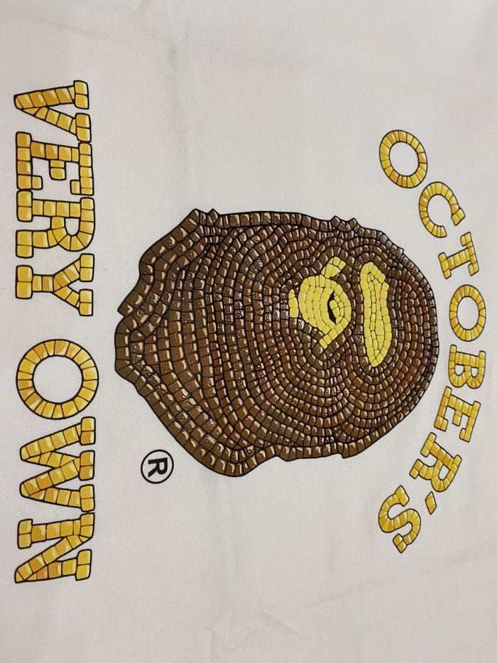 A Bathing Ape Bape OVO Co-branded Full Rhinestone Brown Ape Head Print Tee 2 colors 29347618