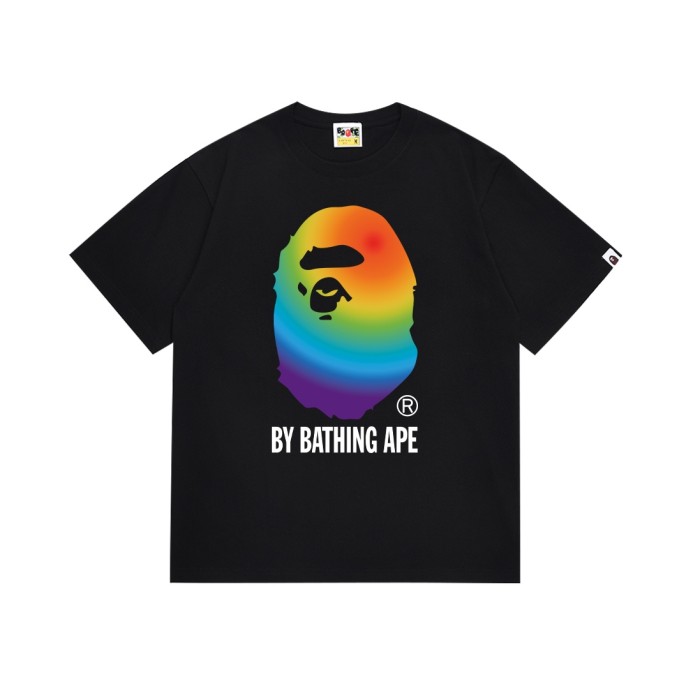 A Bathing Ape Bape Iridescent Blended Gradient Classic Ape Head Print Tee 2 colors 29348069