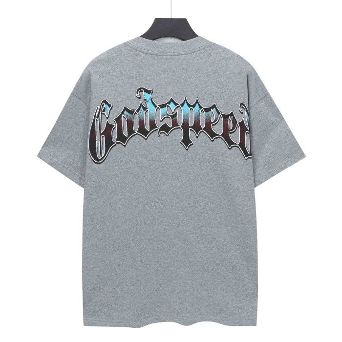 Godspeed West Coast Casual Fashion Front Stadium Skeleton Basketball Player Number 8 Jersey Gradient Gothic Text Print T-Shirt 29348161