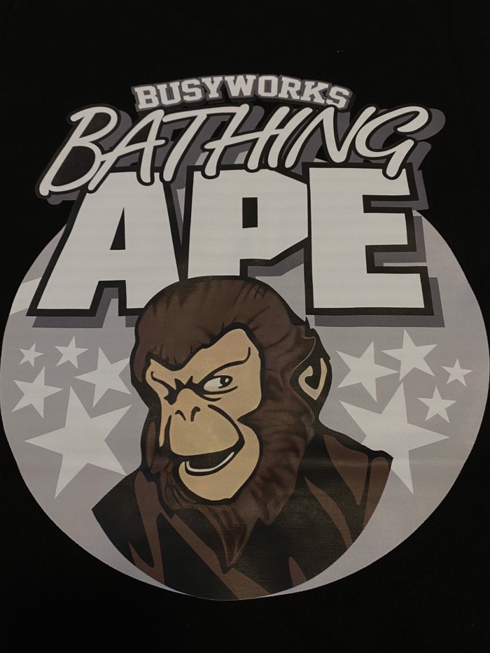 A Bathing Ape Bape Cartoon Green Outfit Swordsman Ape Print Tee 2 colors 29348049